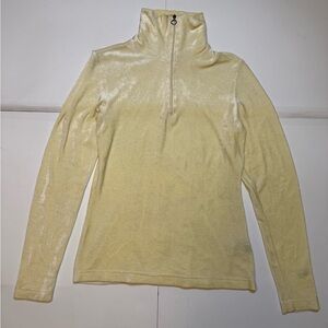 Postcard Italy Velour 1/4 Zip Pullover Medium Made in Italy Mock Neck Y2K